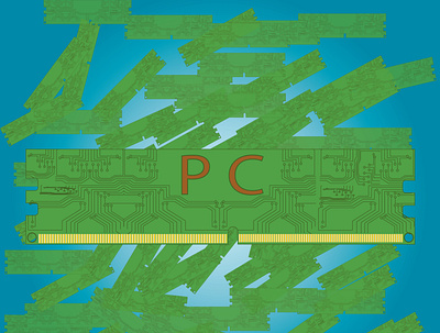 pc memory computer design design art dribbble green illustration illustrator memory pc technology vector