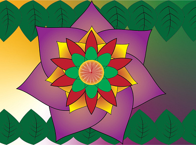 flowers draw design design art dribbble illustration illustrator nature wesam