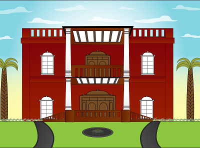 mazarid house | بيت المزاريطة animation bulid colo graphic design house illustrator logo serise serius wesam بيت