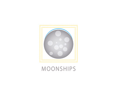 Moonship branding computer cpu electric graphic design illustrator logo moon