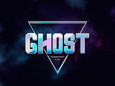 Holographic Text Effects - 10 PSD Mockups 1980s 80s 80s effect 80s styles 80s text effect galaxy holographic lettering retro effect retro style synthwave typography