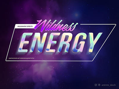 Holographic Text Effects - 10 PSD Mockups