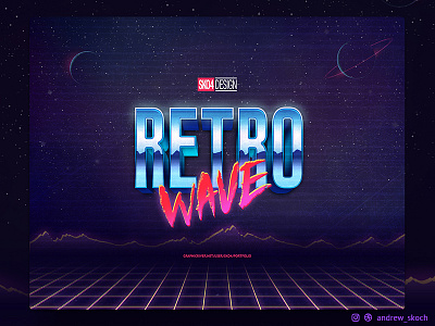 80s Text Effects - 10 PSD 1980s 80s mockup photoshop rad resource retro retrowave synthwave text effect typography