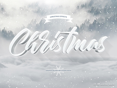 Christmas Text Effects christmas christmas type christmas typography holiday new year new year 2019 new year card typography art winter