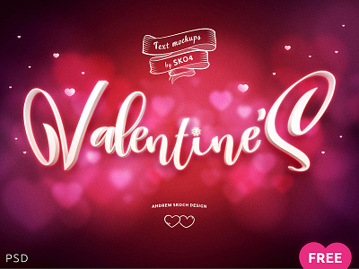 FREEBIE - Valentines PSD Mockup