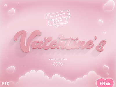 FREEBIE - Valentines PSD Mockup vol.2 card free free psd freebie love mockup text effect valentine valentines