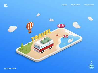 Travel Landing Free PSD