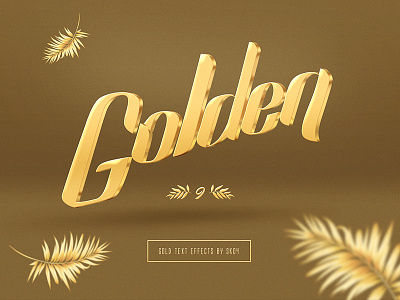 Gold - Photoshop Text Mockups download gold gold typography golden goldy lettering mockup palm text effect typography