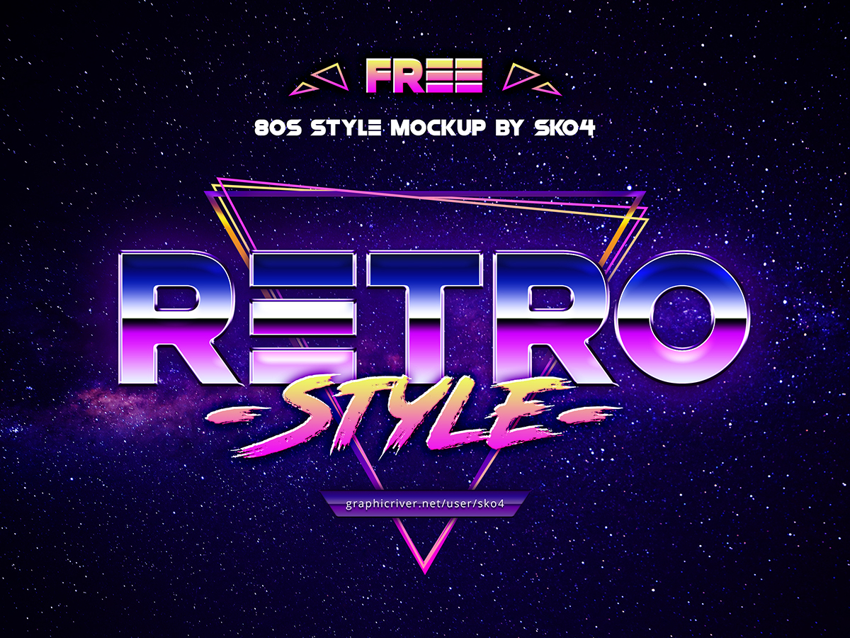 80s Retro Vibe Free Text Effect Photoshop By Andrew Skoch On Dribbble