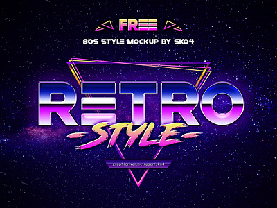80s Retro Vibe - FREE Text Effect Photoshop