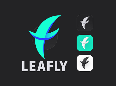 Leafly - Logo & Icons • by Lon Shert adobe illustrator airplane bird branding fly leaf logo