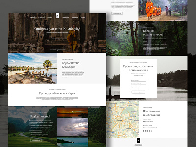 Kingdom of kampuchea. Landing page accident cambodia landing quest travel trip ui ux web