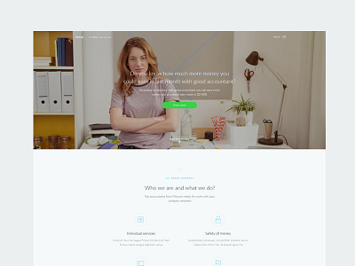 Landing page for accountants landing landingpage page ui ux website