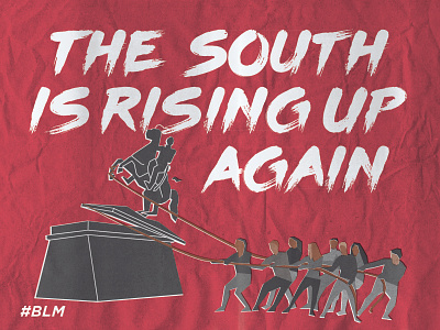 The South Is Rising Up Again blm design illustration illustrator cc risography