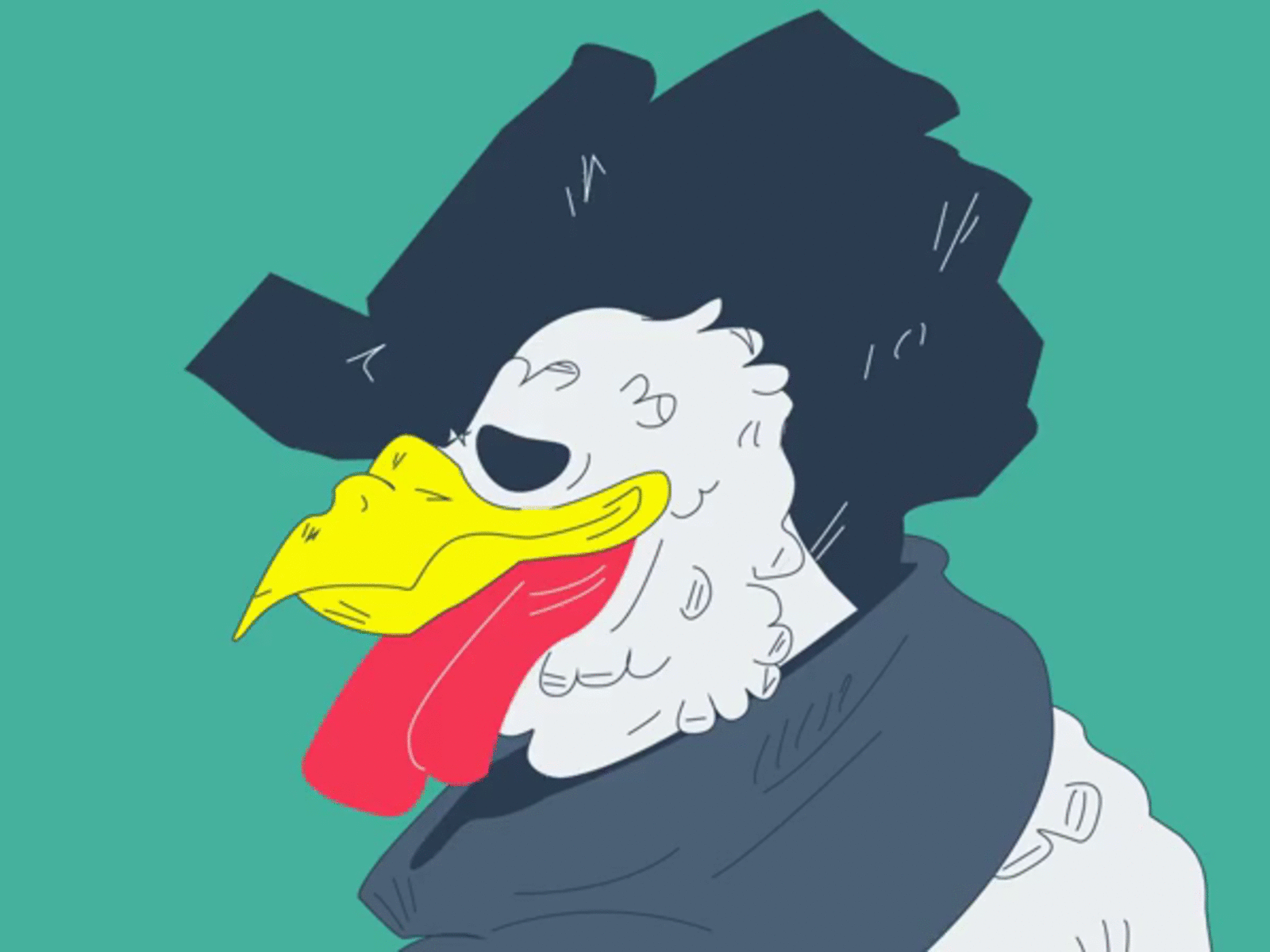 Sad Rooster animation art character design illustration sketch