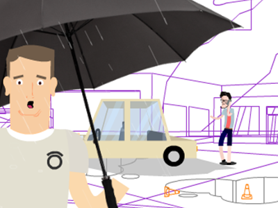 Rainy Day - Animation - process animation character design effects process rain