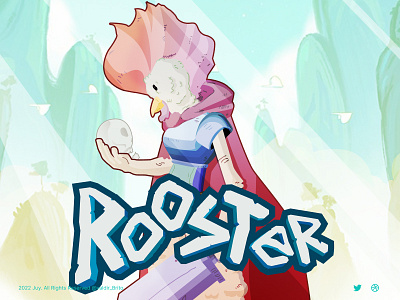 Rooster #01 fantasy game graphic hq illutration rooster