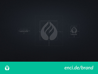 Encide Logo Construction Grids brand encide grids horizontal identity lockup lockups logo monogram stacked symbol wordmark