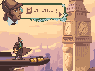 Steampunk Sherlock game holmes nintendo pixel pixelart sherlock snes