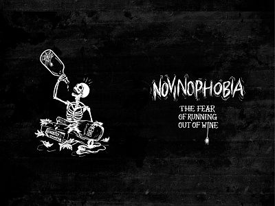 "Novinophobia" Halloween Chalk Illustration