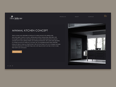 Minimal Furniture Store black blackui clean decor design furniture store minimal minimalism minimalist webdesign