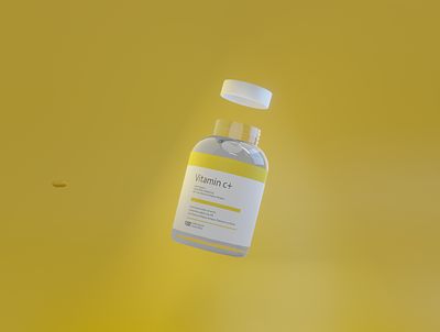 Drug bottle 3d branding design graphic design