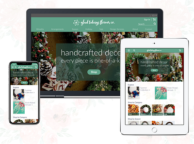 Glad Tidings Flower Co. Online Store branding floral product design responsive responsive website ui design ux design