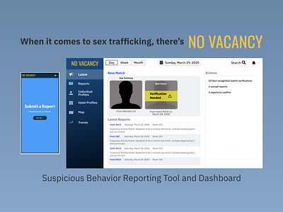 No Vacancy Suspicious Behavior Reporting Website Design