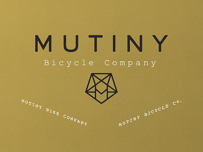 Mutiny Bicycle Company Nº 003 austin badge bmx geometric hexagram lockup logo retro seal symbol typography vintage