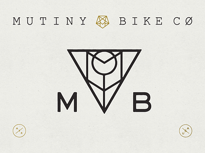 Mutiny Bicycle Company Nº 004 austin badge bmx geometric hexagram lockup logo retro seal symbol typography vintage