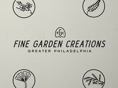 Fine Garden Nº 001 botany branding identity logo philadelphia plants retro sans serif signpainting timeless typography vintage