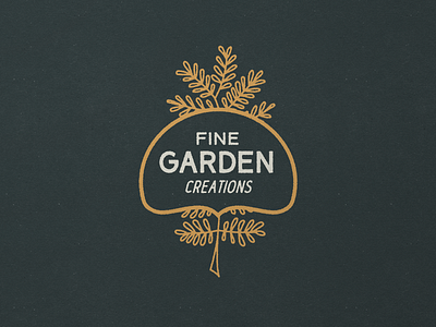 Fine Garden Nº 002 botany branding identity logo philadelphia plants retro sans serif signpainting timeless typography vintage