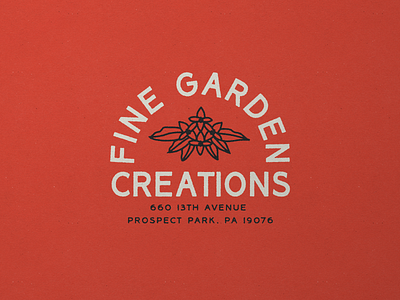 Fine Garden Nº 005 botany branding identity logo philadelphia plants retro sans serif signpainting timeless typography vintage