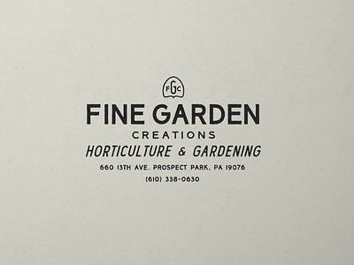 Fine Garden Nº 007 botany branding identity logo philadelphia plants retro sans serif signpainting timeless typography vintage
