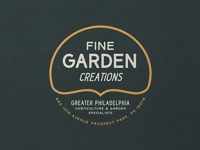 Fine Garden Nº 012 botany branding identity logo philadelphia plants retro sans serif signpainting timeless typography vintage