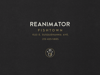 Reanimator Nº 005 branding coffee grotesk identity logo philadelphia retro sans serif timeless typography vintage