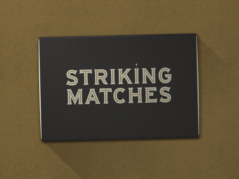 Nº 036 | Jessie Jay Design for Striking Matches deco design vector lockup heritage sans-serif signpainting antique timeless retro branding identity philadelphia logo typography vintage