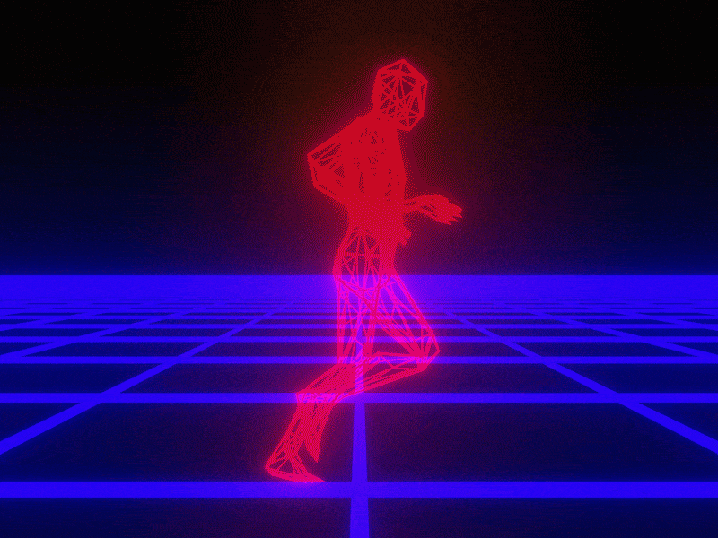 running 80s 80s 80s style animation gif sun