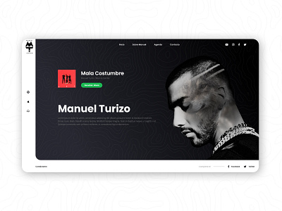 Manuel Turizo: Web Site design manuel turizo music ui web