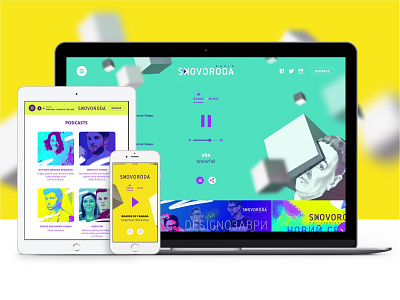 Online radio platform - radioskovoroda.com ios music app music player product radio webdesign