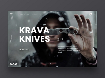 Krava Knives - store ecommerce knife store web webdesign websore webstore