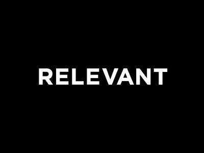 Relevant software - new logo work process black brand branding corporate logo logotype process relevant