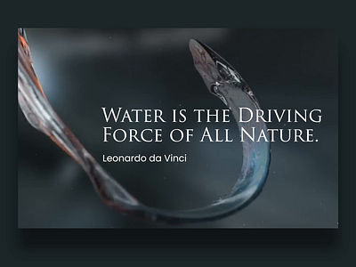 Da Vinci Quote 3d animation 3d art 3d motion motion water