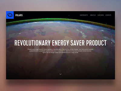 Polaris website ecology landing page webdesign