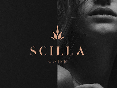 Scilla Gaieb - Branding beauty beauty brand beauty logo branding cosmetics cosmetics brand flower flower logo identity logo logotype make up brand