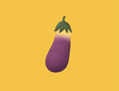 Eggplant colorful illustration procreate