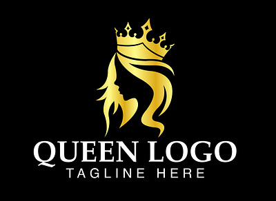 Queen Logo Design beauty logo branding crown logo design freepik girl logo graphic design illustration logo logo design logos queen logo trendy logo vector