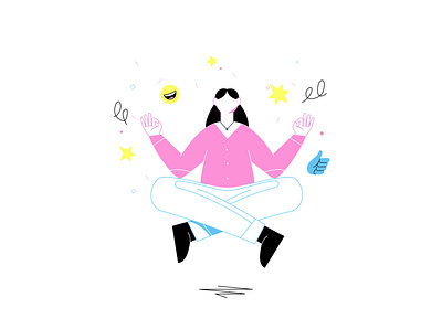 Good vibes character chill good illustration vector vibes