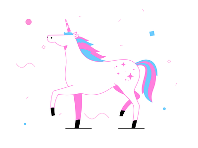 That Friday feeling character friday gracious horse illustration unicorn vector