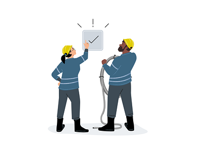 Safety checks cable character check checks illustration safety vector